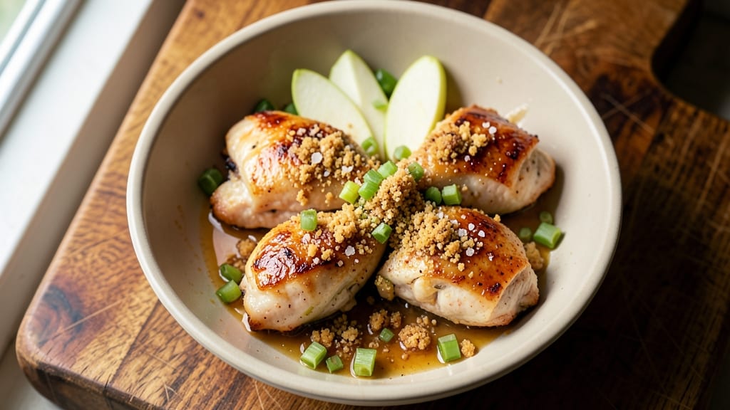 Granny Smith Apple Chicken Recipe: Celery-Crusted Bites with Tangy Gloss