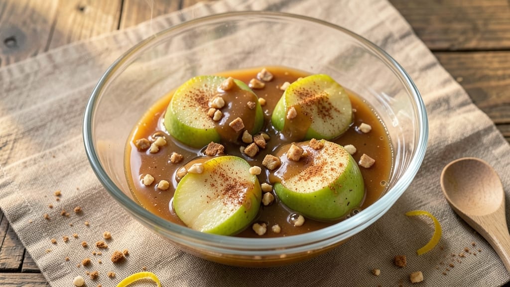 Heath Toffee Bits and Apple Dip Recipe: Caramelized Apple Streusel With Buttery Crunch