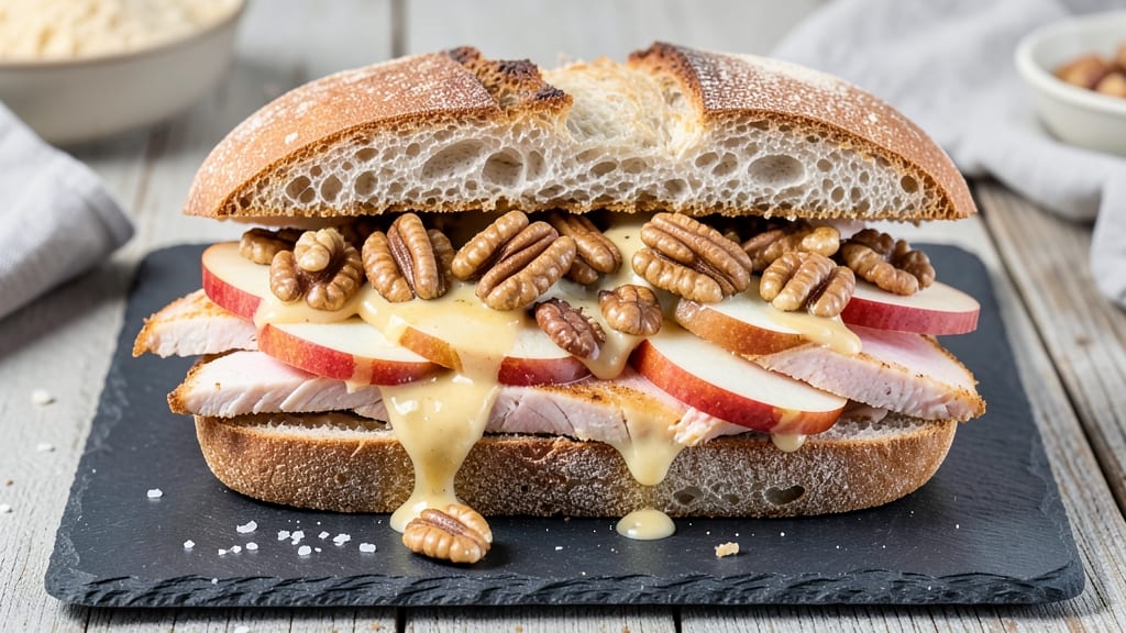 Chicken Apple Walnut Salad Sandwich Recipe: Crunchy Texture and Sweet Savory Balance