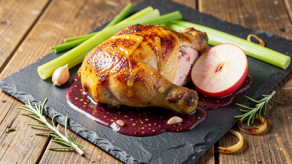 Apple Juice Chicken Recipe: Braised with Celery Crunch and Spiced Apple Glaze