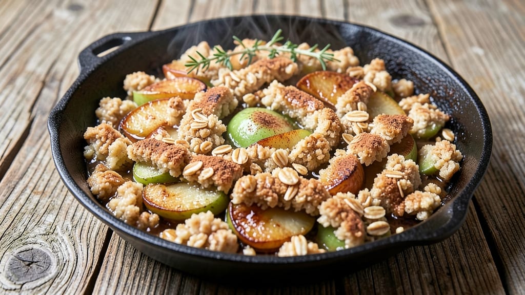 Smoked Apple Cobbler Recipe: Warm Spiced Streusel Over Smoky Apple Filling