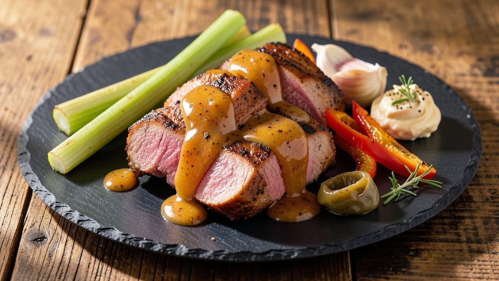 Apple Butter Pork Tenderloin Recipe: Crispy-Skinned, Juicy, and Celery-Pepper Glazed
