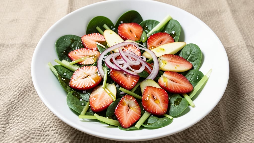 Apple Strawberry Salad Recipe: Crunchy Celery and Sweet Fruit Harmony