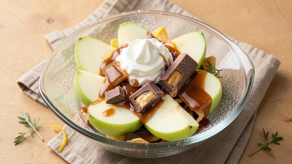 Twix Caramel Apple Salad Recipe: Crunchy Chocolate Bars and Tart Apple Bites