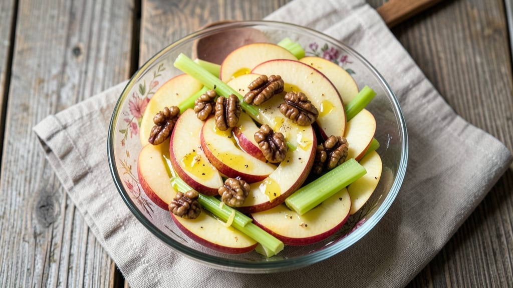 Apple Salad Dessert Recipe: Crisp Celery and Caramelized Apple Bites