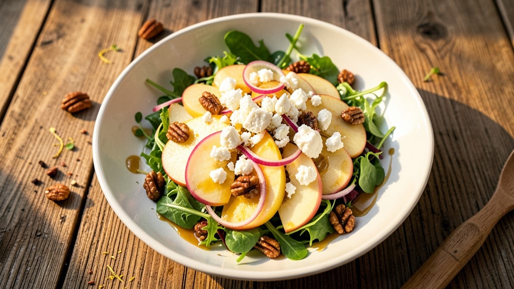 Apple Walnut Feta Salad Recipe: Tart Balsamic Dressing With Nutty Crunch