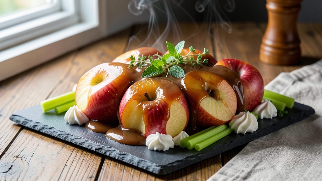 Caramel Apple Crown Royal Recipe: Sweet-Tart Glaze with Celery Crunch Contrast